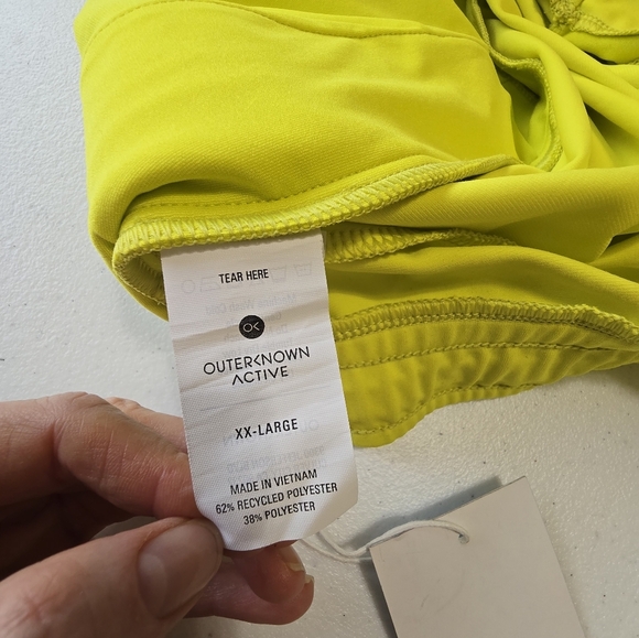 Outerknown Warm-Up Knit Jogger Electric Lime Mid-weight Stretch Men's Size XXL - Picture 10 of 10